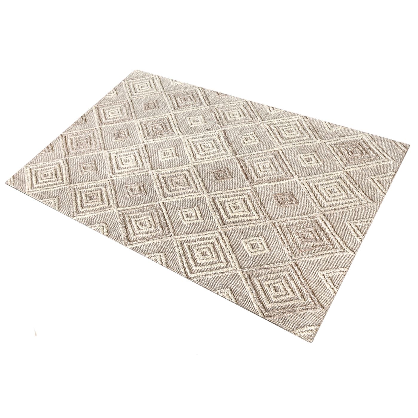 Area Rug, Bedroom Rug, Living Room Rug, Living Area Rug, Indian Rug, Office Carpet, Office Rug, Shop Rug Online, Wool, Beige, Hand woven, All Loop, Geometrical