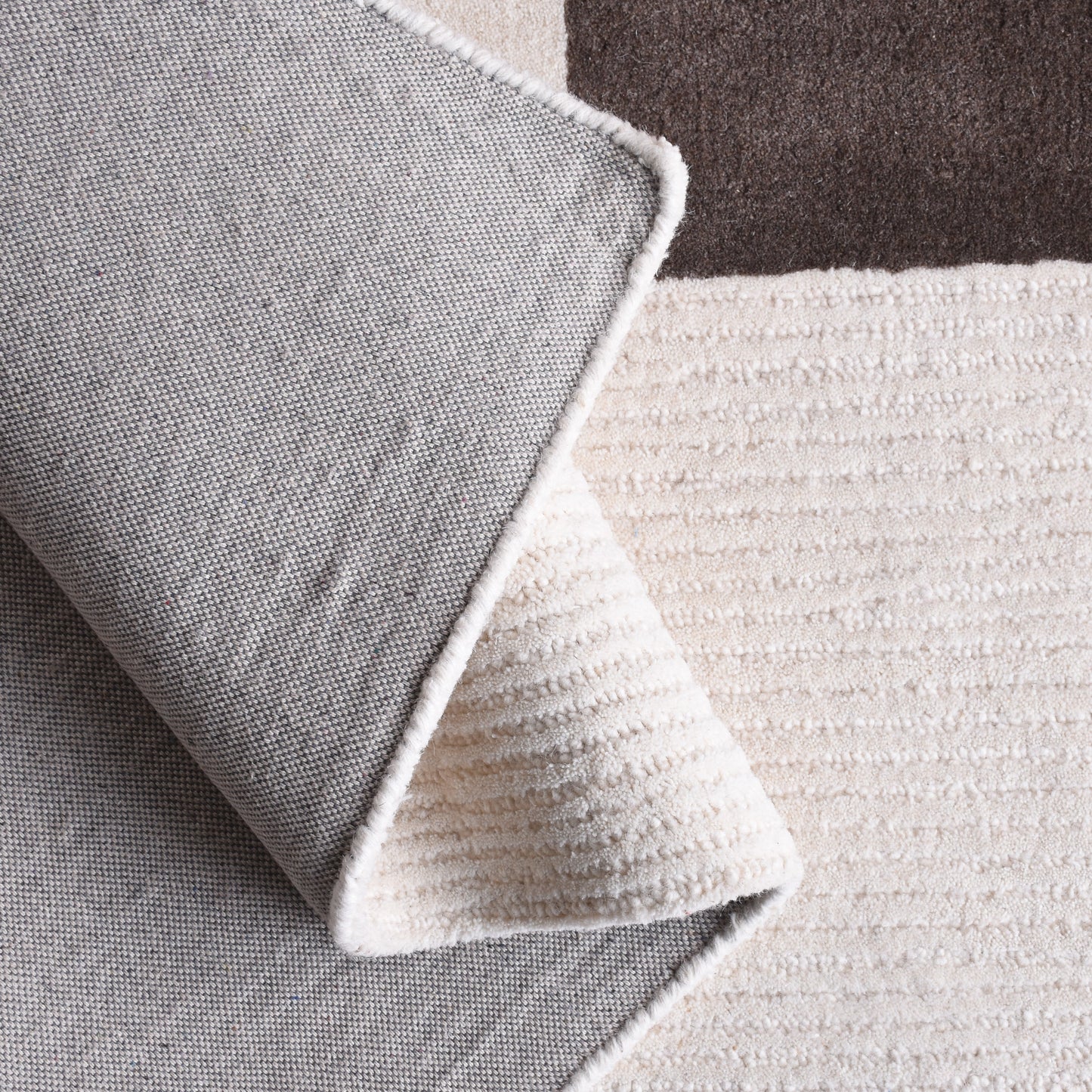 AKBION RUG - WOOL - HANDTUFTED - IVORY/LINEN