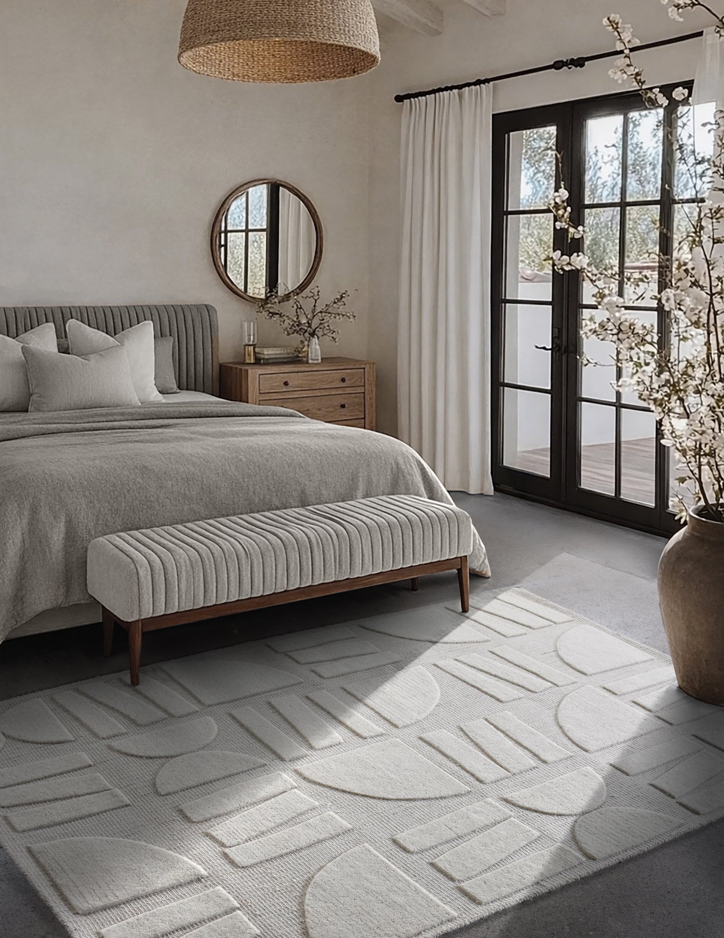 FELION RUG - WOOL - HAND TUFTED - BEIGE/IVORY