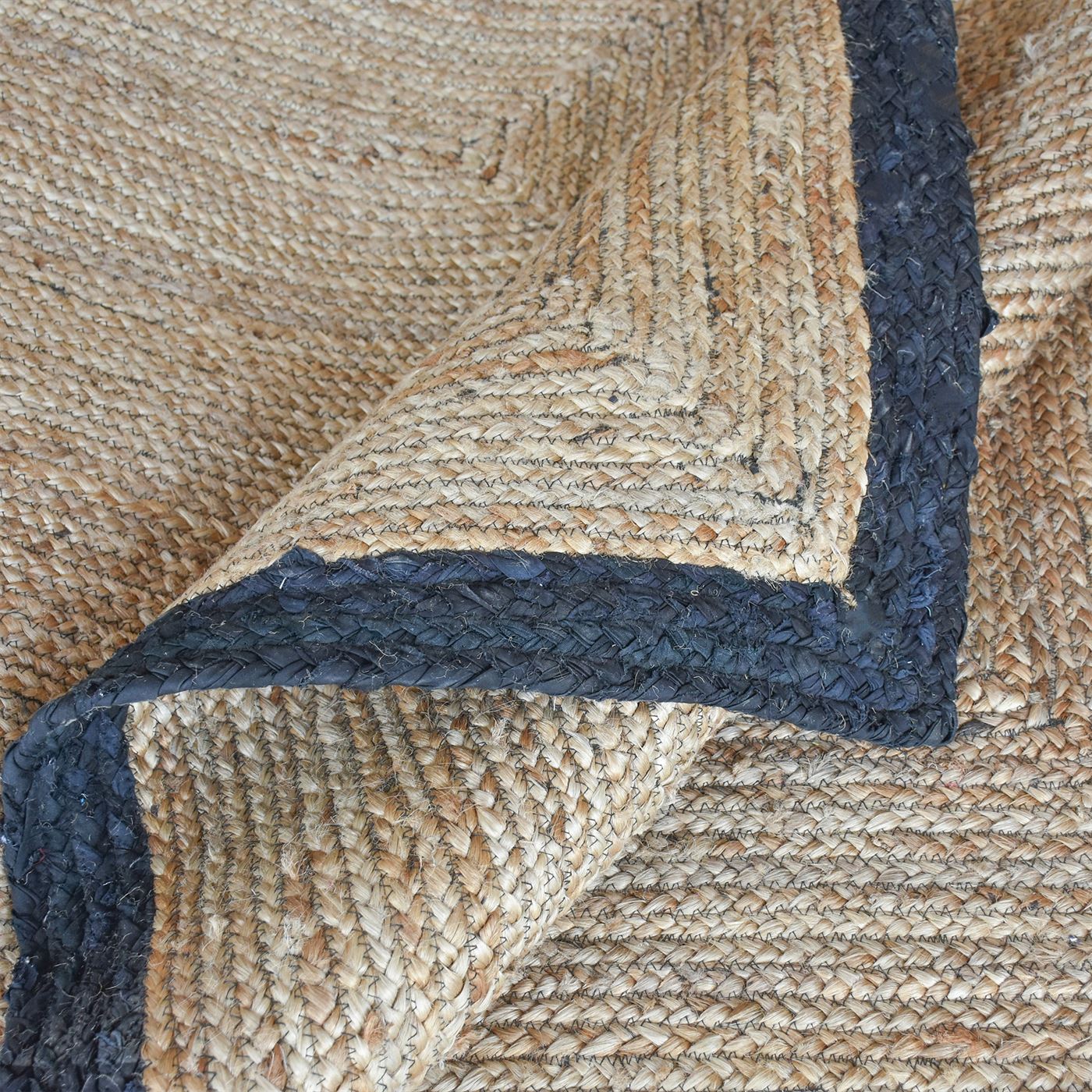 Area Rug, Bedroom Rug, Living Room Rug, Living Area Rug, Indian Rug, Office Carpet, Office Rug, Shop Rug Online, Hemp, Recycled Fabric, Charcoal, Natural, Hm Stitching, Flat Weave, Braided