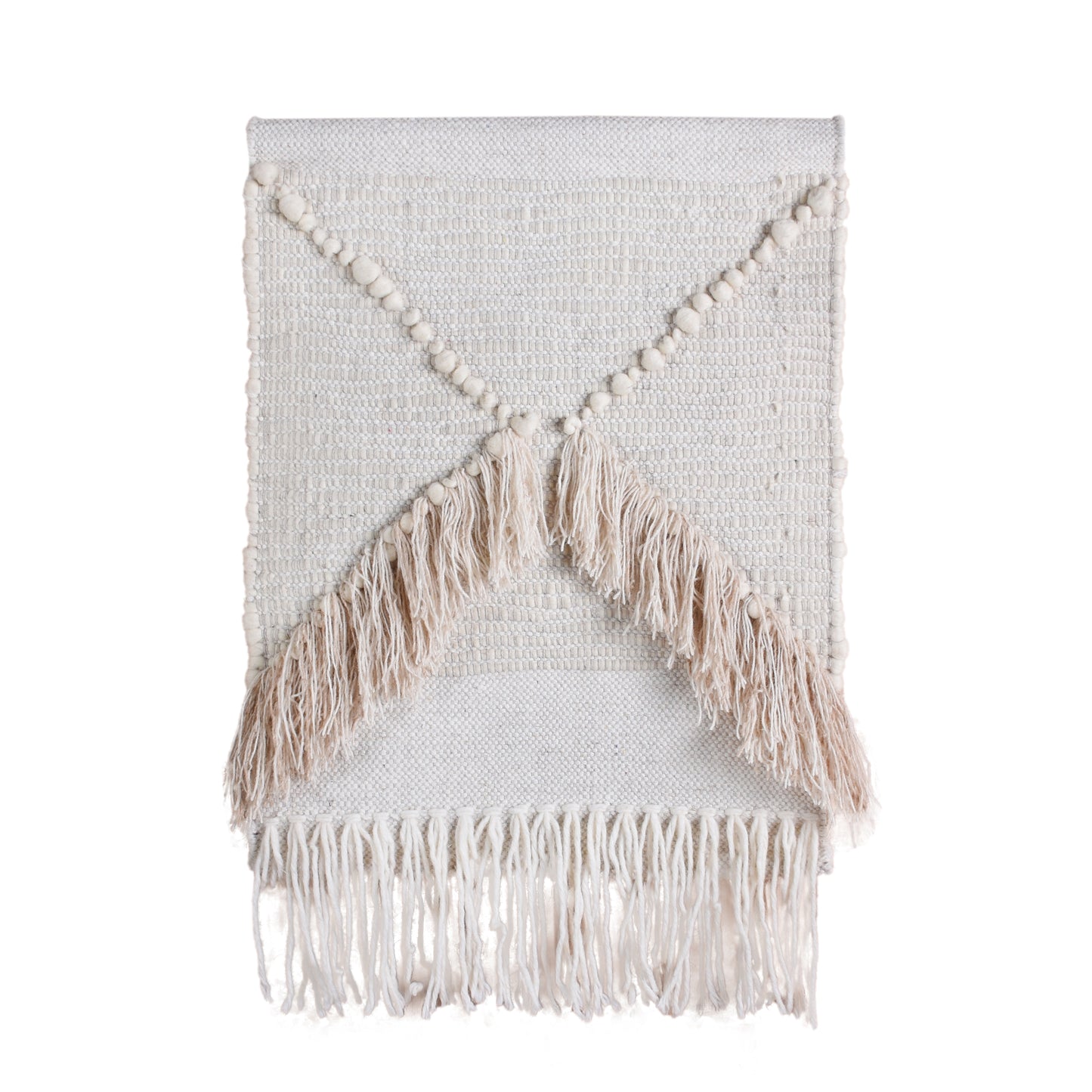 OBARSIA WALL HANGING - IVORY/BEIGE - HANDWOVEN - WOOL