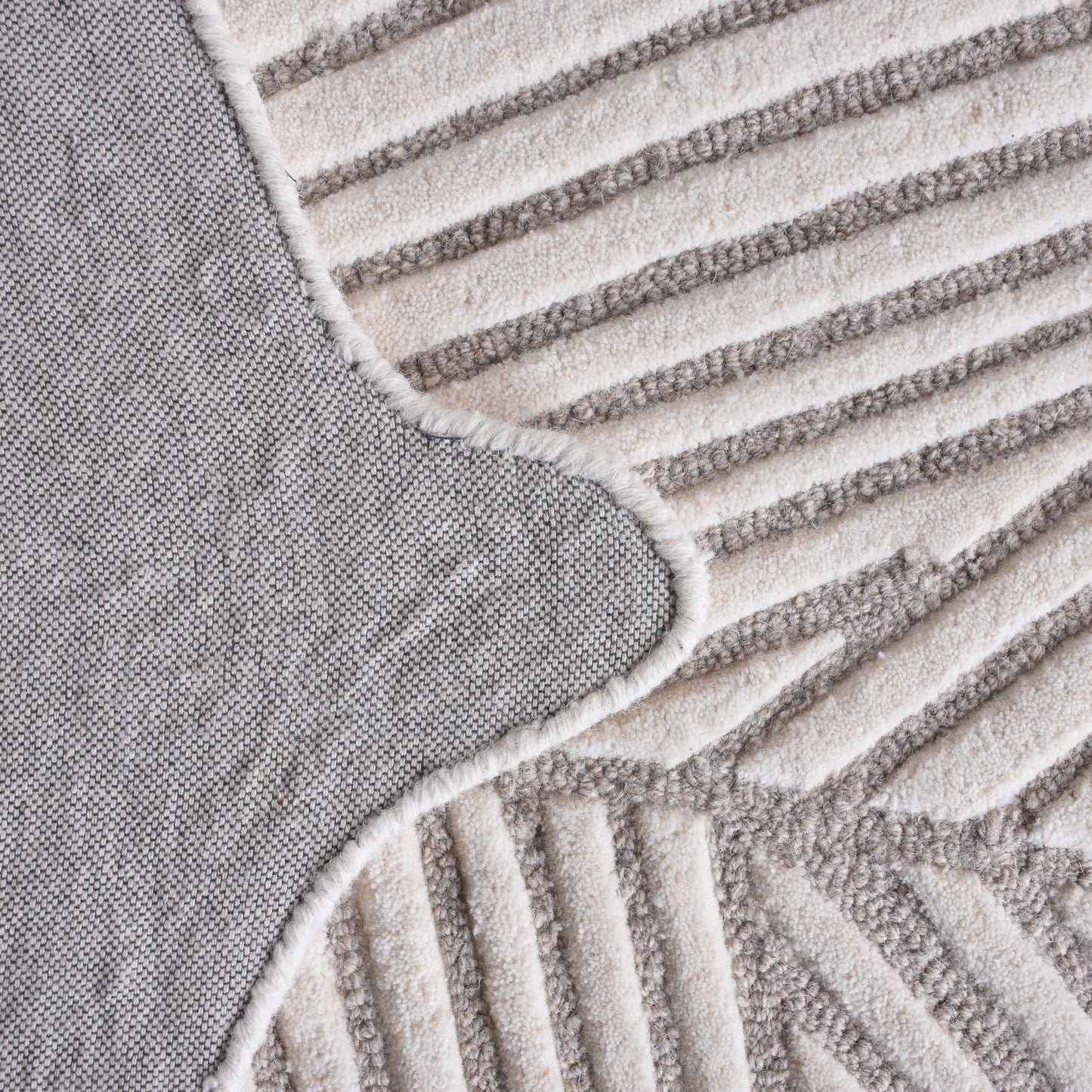 RANTAO RUG - IVORY/GREY - HAND TUFTED - WOOL