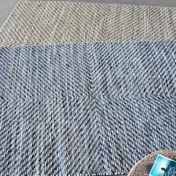 Area Rug, Bedroom Rug, Living Room Rug, Living Area Rug, Indian Rug, Office Carpet, Office Rug, Shop Rug Online, Denim, Polyester, Pitloom, Flat Weave, Textured