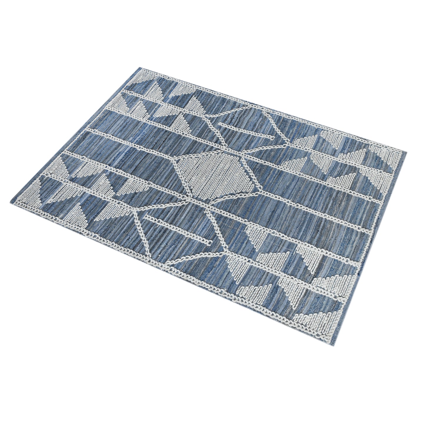 Area Rug, Bedroom Rug, Living Room Rug, Living Area Rug, Indian Rug, Office Carpet, Office Rug, Shop Rug Online, Wool, Denim, Blue, Pitloom, Flat Weave, Traditional