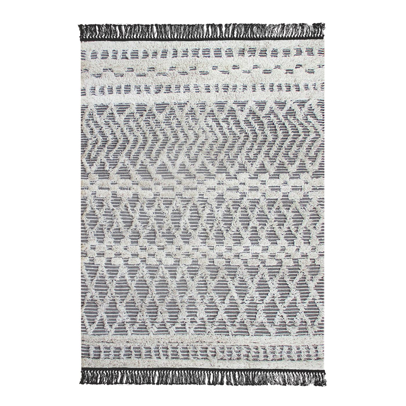 Area Rug, Bedroom Rug, Living Room Rug, Living Area Rug, Indian Rug, Office Carpet, Office Rug, Shop Rug Online, Wool, Charcoal, Natural White, Pitloom, All Cut , Geometrical