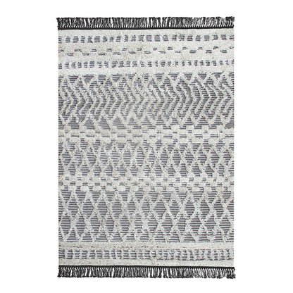 Area Rug, Bedroom Rug, Living Room Rug, Living Area Rug, Indian Rug, Office Carpet, Office Rug, Shop Rug Online, Wool, Charcoal, Natural White, Pitloom, All Cut , Geometrical
