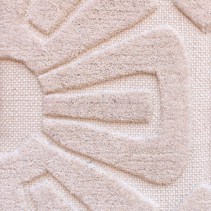 ALFREDA WALL ART AND WHARTONE WALL ART - IVORY - HAND WOVEN / OVER TUFTED - WOOL & MDF