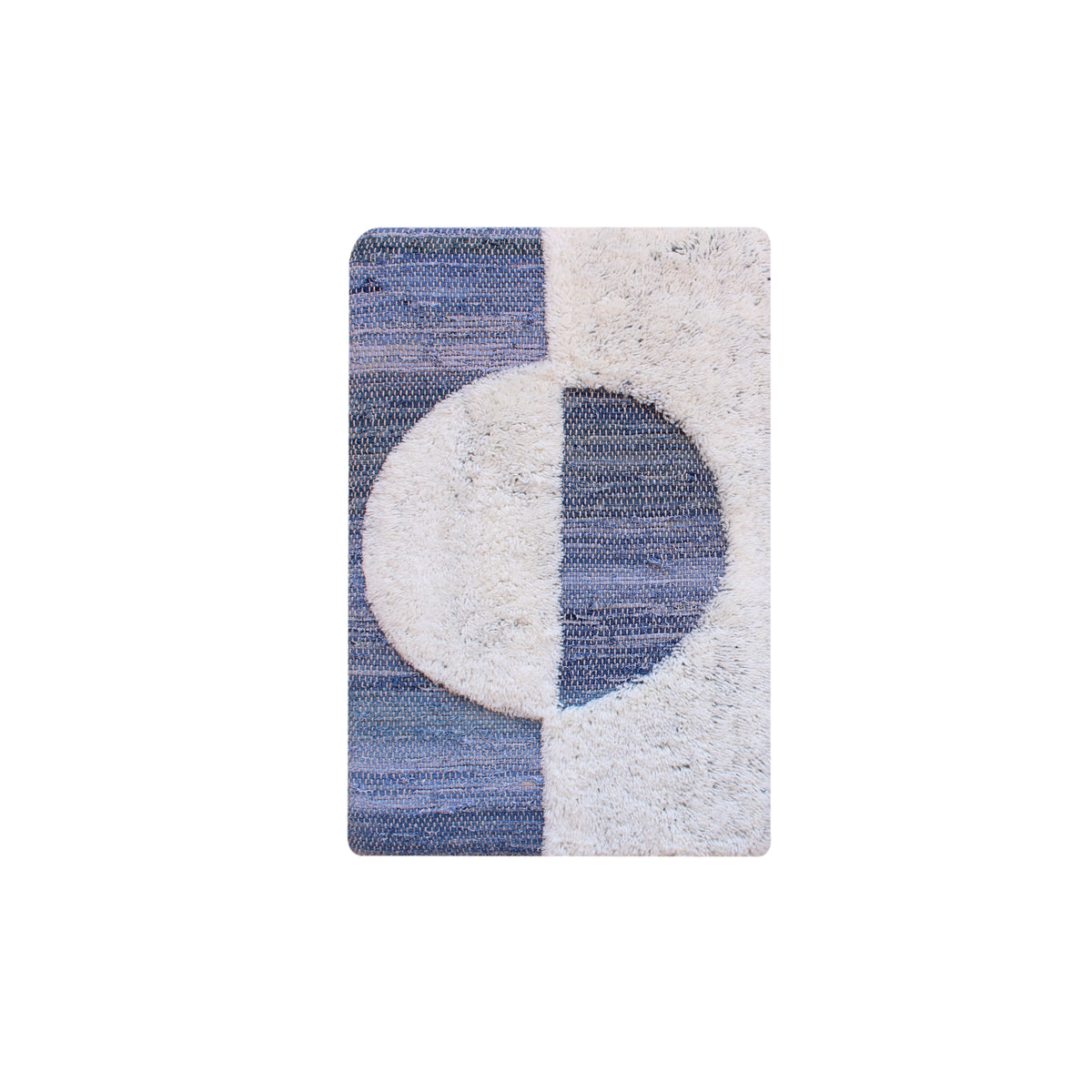 ALLCOTT WALL ART AND PARTON WALL ART - BLUE/IVORY - HANDWOVEN/OVER TUFTED - DENIM/WOOL & MDF