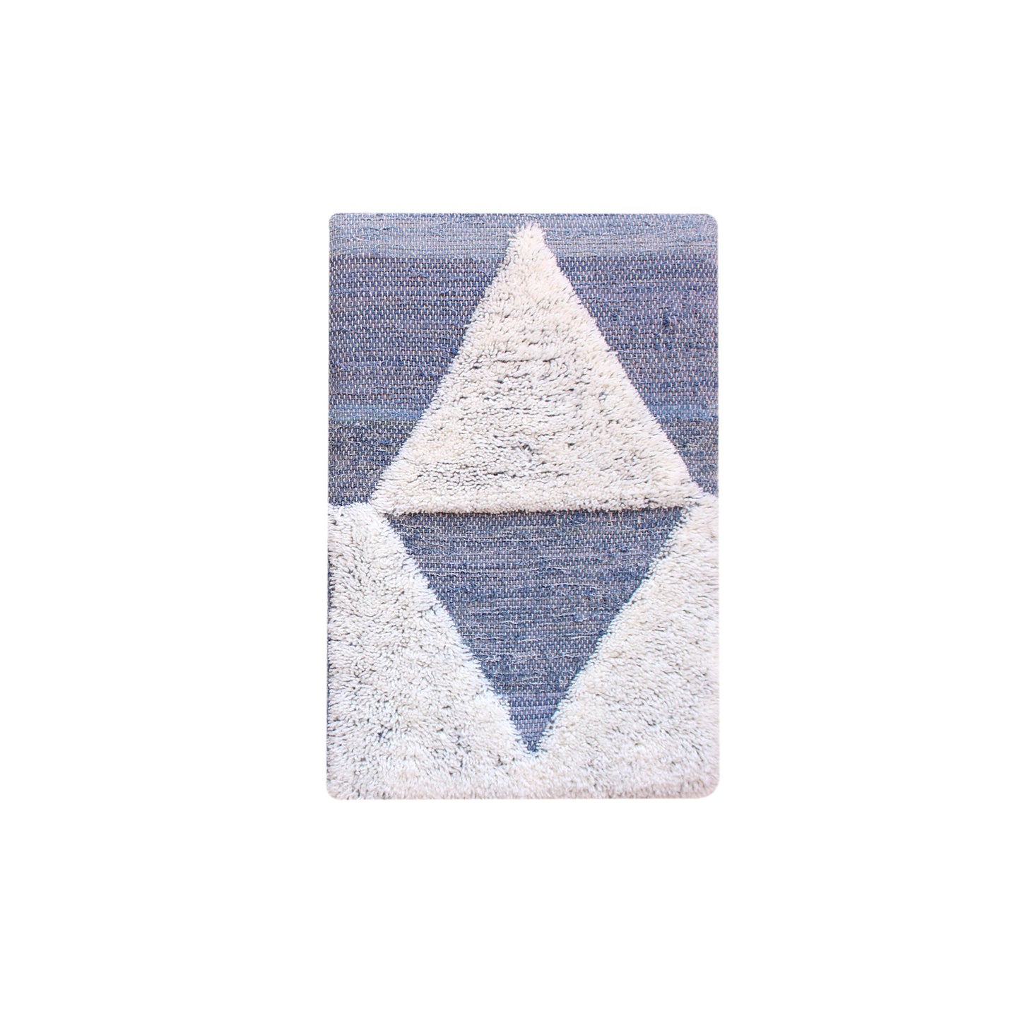 ALLCOTT WALL ART AND PARTON WALL ART - BLUE/IVORY - HANDWOVEN/OVER TUFTED - DENIM/WOOL & MDF
