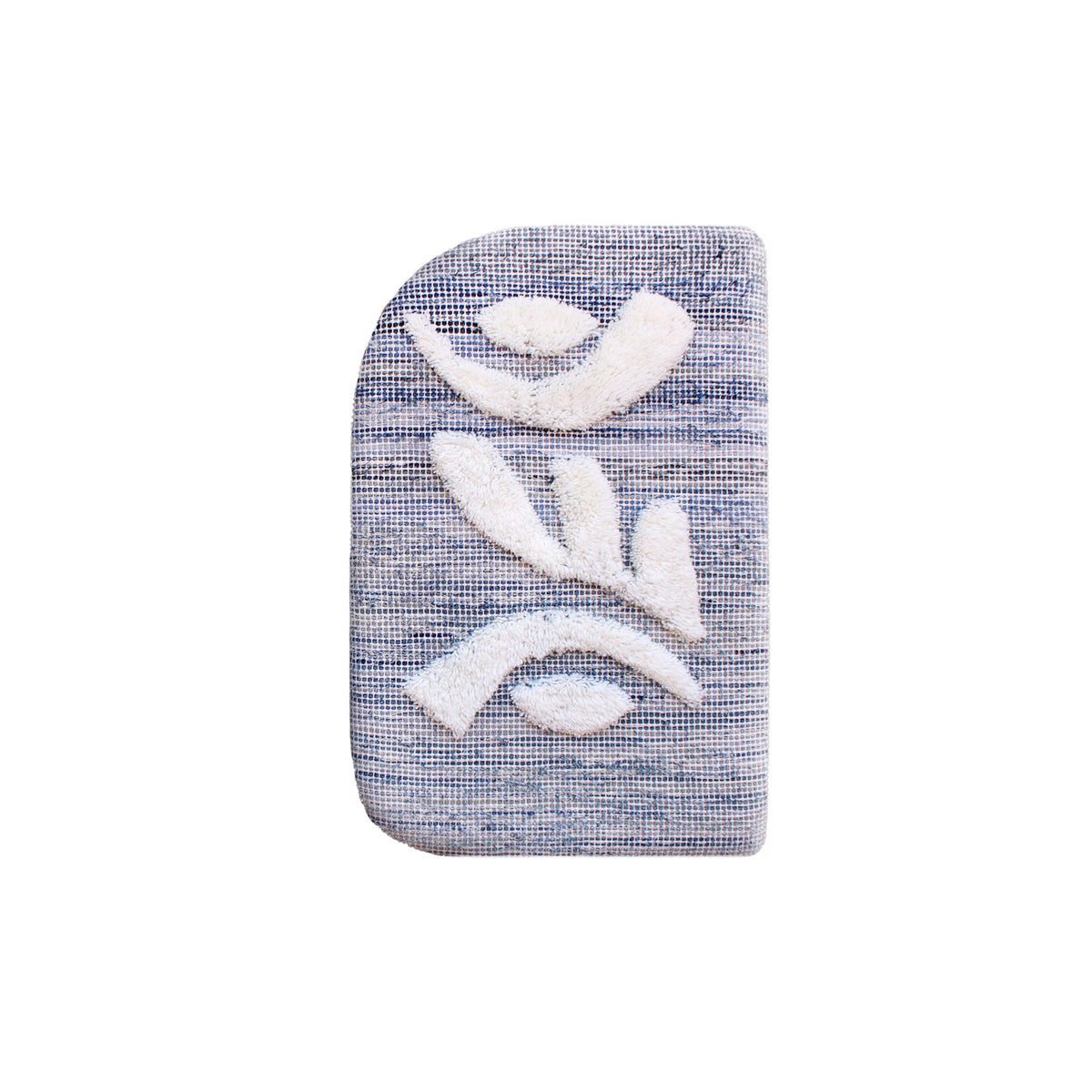 AUBERON OPT WALL ART AND AUBERON WALL ART - BLUE/IVORY - HANDWOVEN/OVER TUFTED - DENIM/WOOL & MDF