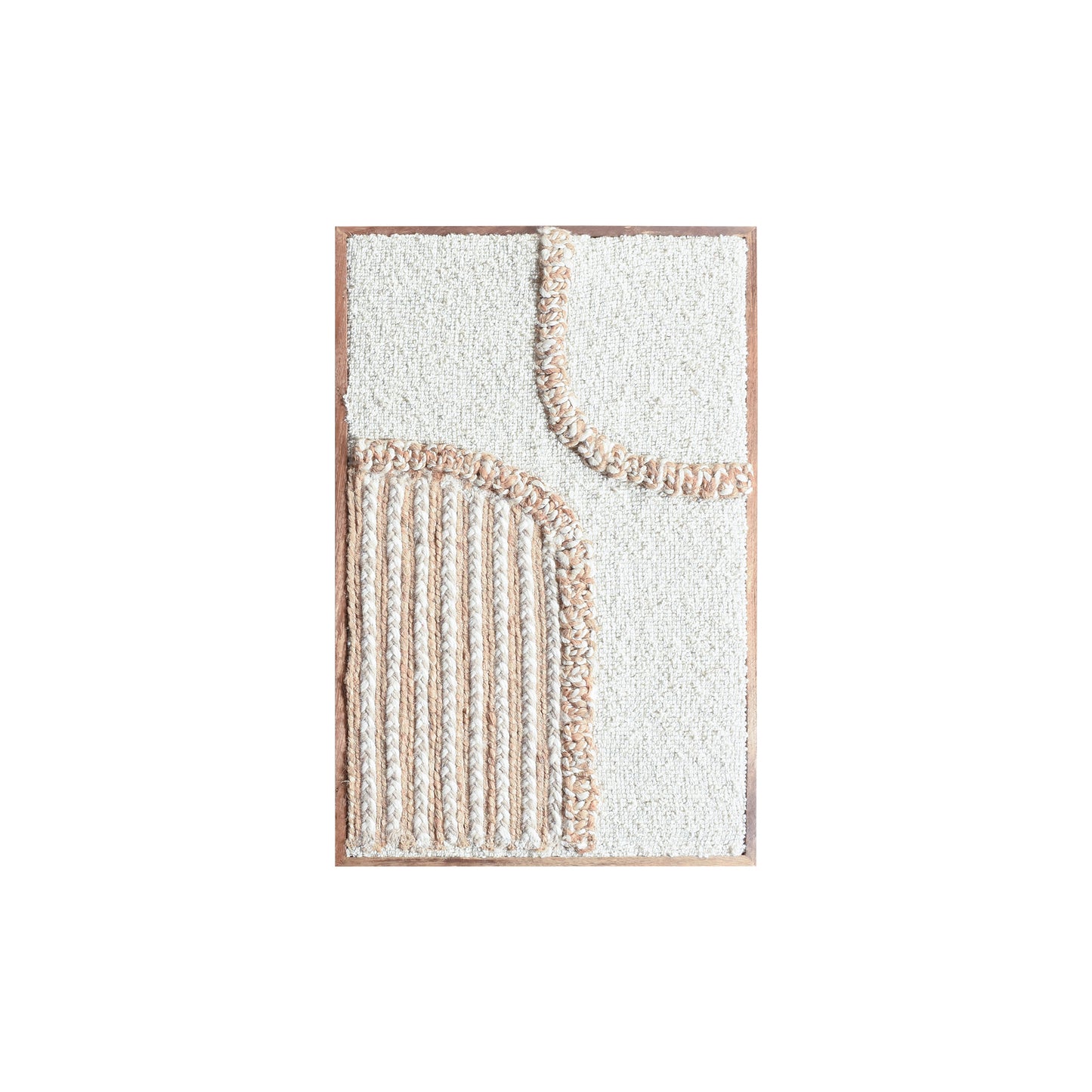 EAMON WALL FRAME AND EKOWYN WALL FRAME - IVORY/NATURAL - HANDMADE - WOOL/JUTE & WOOD FRAME