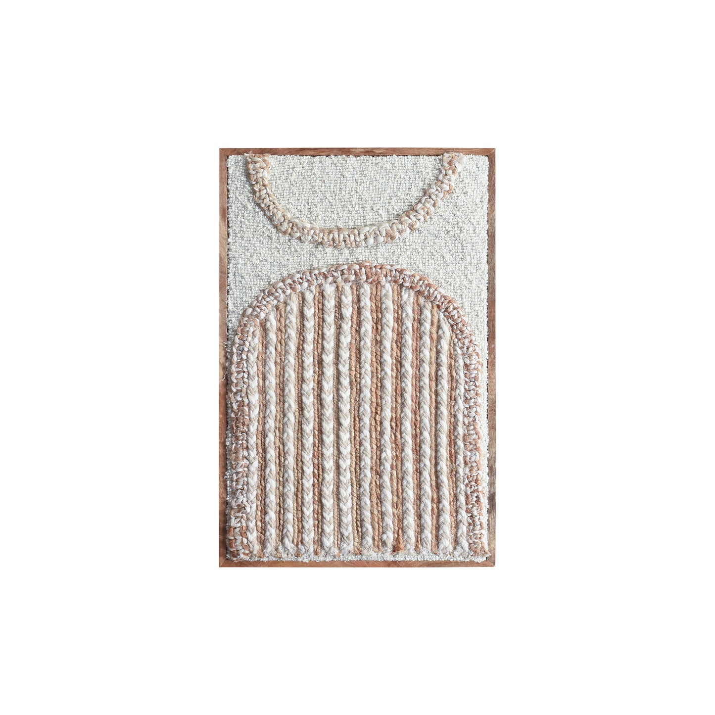 EAMON WALL FRAME AND EKOWYN WALL FRAME - IVORY/NATURAL - HANDMADE - WOOL/JUTE & WOOD FRAME