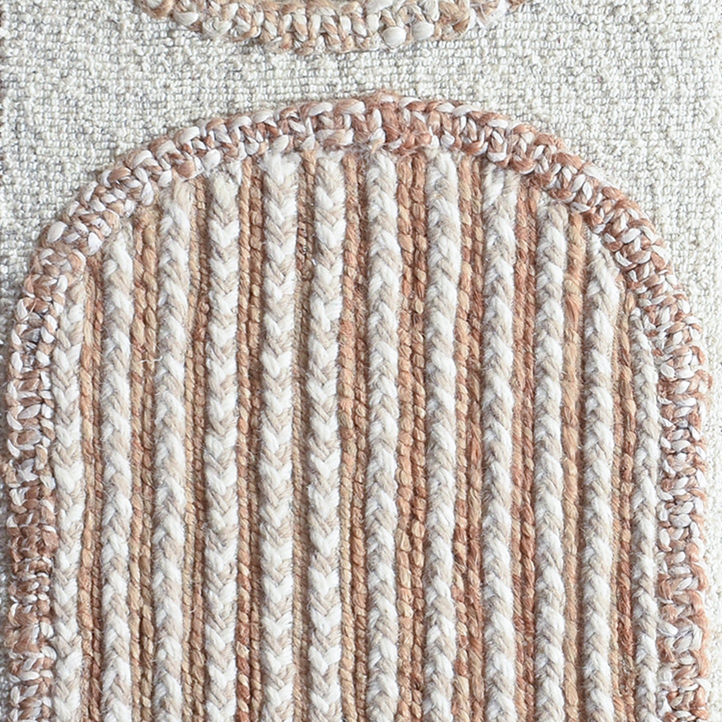 EAMON WALL FRAME AND EKOWYN WALL FRAME - IVORY/NATURAL - HANDMADE - WOOL/JUTE & WOOD FRAME