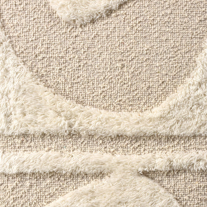 ELINE WALL ART AND GILLAIN WALL ART - IVORY - HAND WOVEN / OVER TUFTED - WOOL & MDF