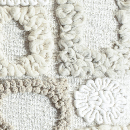 NUADDA WALL ART AND NAOISE WALL ART - IVORY/BEIGE - HANDMADE - WOOL & MDF