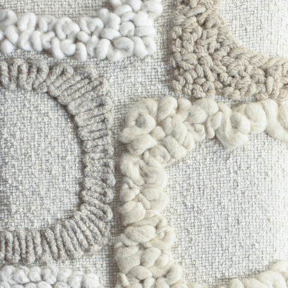 NUADDA WALL ART AND NAOISE WALL ART - IVORY/BEIGE - HANDMADE - WOOL & MDF