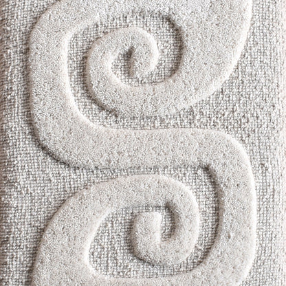 SELVYN WALL ART AND SISLEY WALL ART - IVORY - HAND WOVEN / OVER TUFTED - WOOL & MDF