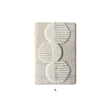 YUNA WALL ART AND YARNOT WALL ART - BEIGE/IVORY - HAND WOVEN / OVER TUFTED - WOOL & MDF