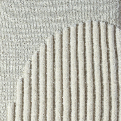 AARTEEN WALL ART AND WETTERIN WALL ART - IVORY - HAND WOVEN / OVER TUFTED - WOOL & MDF