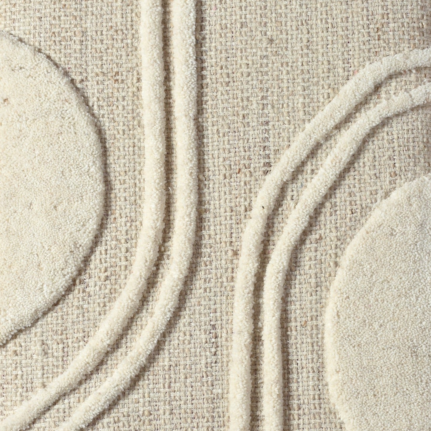 ACKTEN WALL ART AND ERATIE WALL ART - BEIGE/IVORY - HAND WOVEN / OVER TUFTED - WOOL & MDF