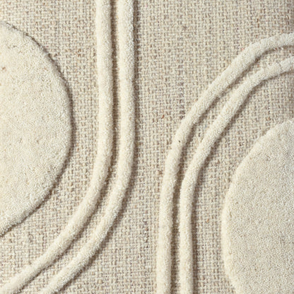 ACKTEN WALL ART AND ERATIE WALL ART - BEIGE/IVORY - HAND WOVEN / OVER TUFTED - WOOL & MDF