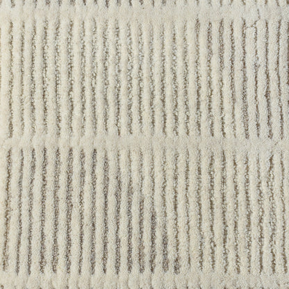 EMILIEN WALL ART AND ENSI WALL ART - IVORY/NATURAL GREY - HAND WOVEN / OVER TUFTED - WOOL & MDF