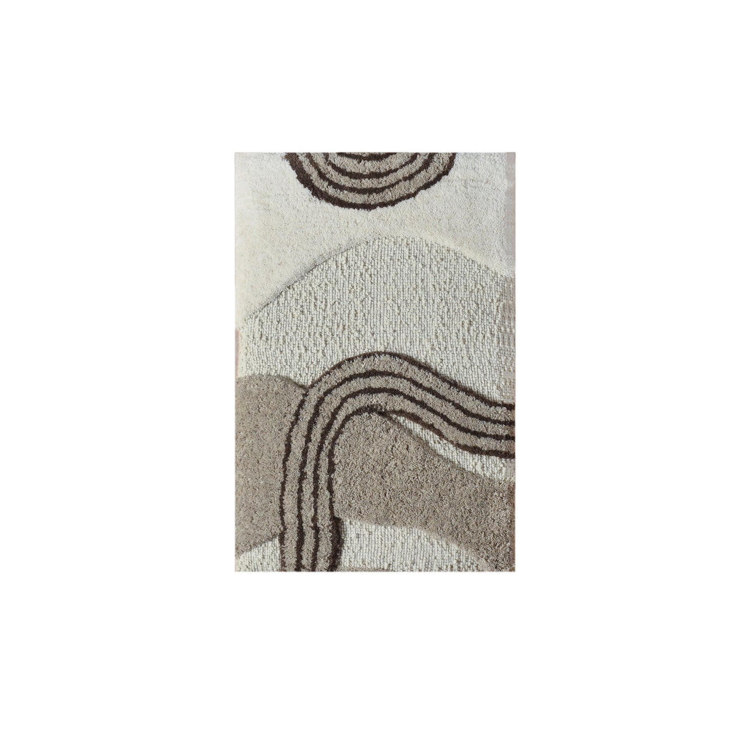 MALMIN WALL ART AND ANGERV WALL ART -  IVORY/GREY AND IVORY/GREY/BROWN - HAND WOVEN / OVER TUFTED - WOOL & MDF