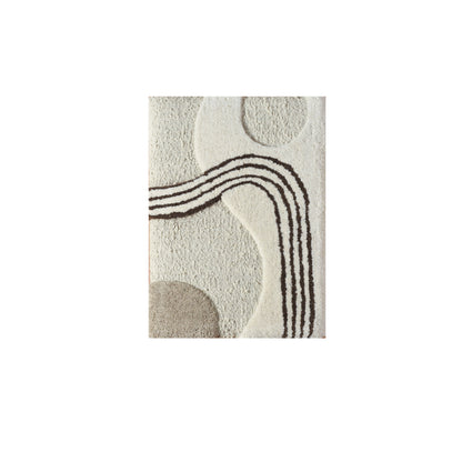 MALMIN WALL ART AND ANGERV WALL ART -  IVORY/GREY AND IVORY/GREY/BROWN - HAND WOVEN / OVER TUFTED - WOOL & MDF