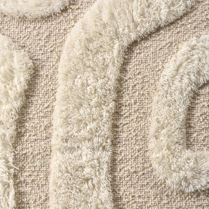 ELINE WALL ART AND GILLAIN WALL ART - IVORY - HAND WOVEN / OVER TUFTED - WOOL & MDF