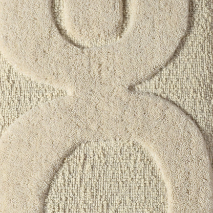 EROTTA WALL ART AND ALANKOT WALL ART - IVORY - HAND WOVEN / OVER TUFTED - WOOL & MDF