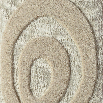 TALBOT WALL ART AND BECKERIN WALL ART - IVORY/BEIGE - HAND WOVEN / OVER TUFTED - WOOL & MDF