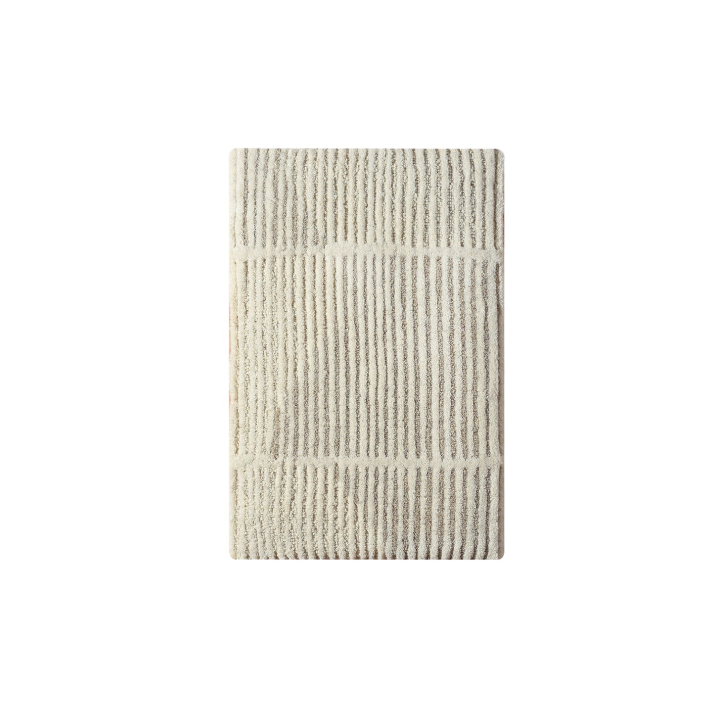 EMILIEN WALL ART AND ENSI WALL ART - IVORY/NATURAL GREY - HAND WOVEN / OVER TUFTED - WOOL & MDF