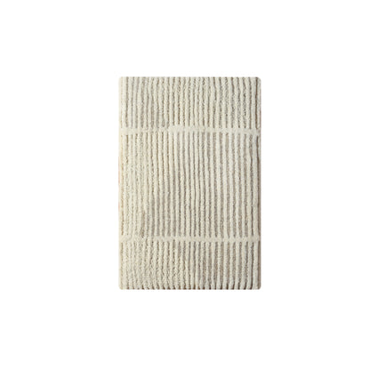 EMILIEN WALL ART AND ENSI WALL ART - IVORY/NATURAL GREY - HAND WOVEN / OVER TUFTED - WOOL & MDF