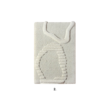 JUNGIN WALL ART AND LEINON WALL ART - IVORY - HAND WOVEN / OVER TUFTED - WOOL & MDF