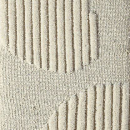 AARTEEN WALL ART AND WETTERIN WALL ART - IVORY - HAND WOVEN / OVER TUFTED - WOOL & MDF