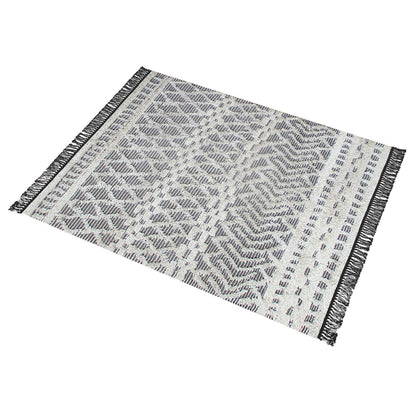 Area Rug, Bedroom Rug, Living Room Rug, Living Area Rug, Indian Rug, Office Carpet, Office Rug, Shop Rug Online, Wool, Charcoal, Natural White, Pitloom, All Cut , Geometrical
