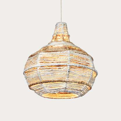 ABREU LAMP - IVORY/NATURAL - HAND MADE - JUTE