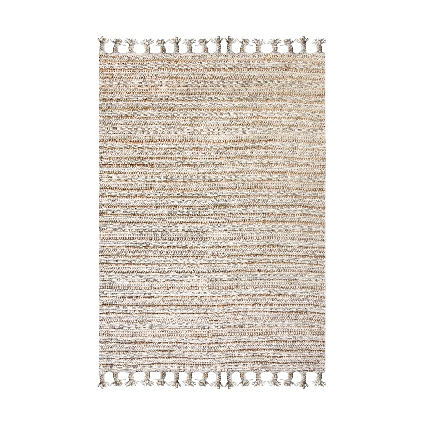 ACAPULCO RUG - IVORY/NATURAL- HAND WOVEN - JUTE + WOOL