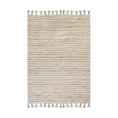 ACAPULCO RUG - IVORY/NATURAL- HAND WOVEN - JUTE + WOOL