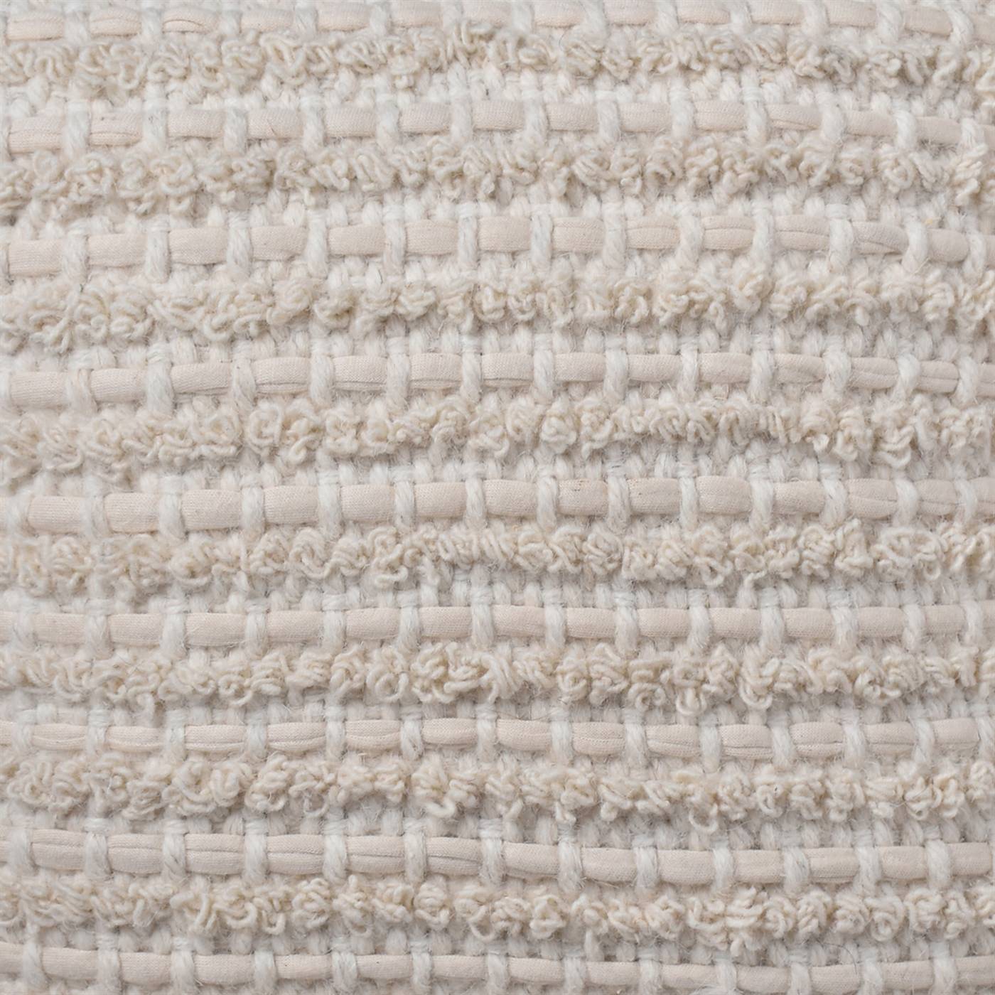 Adonis Cushion, 45x45 cm, Natural White, Wool, Cotton, Hand Woven, Pitloom, All Loop