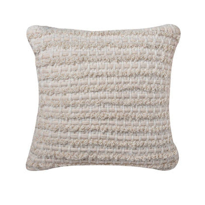 Adonis Cushion, 45x45 cm, Natural White, Wool, Cotton, Hand Woven, Pitloom, All Loop