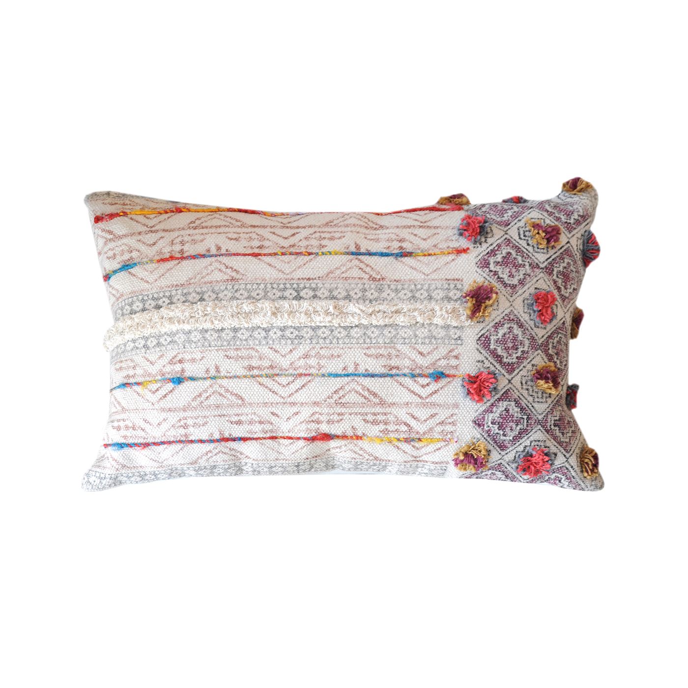 Adono Pillow, Cotton, Printed, Polyester, Multi, Pitloom, All Cut