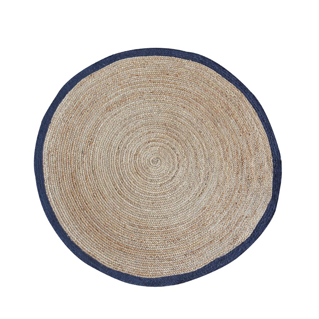 Area Rug, Bedroom Rug, Living Room Rug, Living Area Rug, Indian Rug, Office Carpet, Office Rug, Shop Rug Online, Hemp, Recycled Fabric, Navy, Natural, Hm Stitching, Flat Weave, Braided