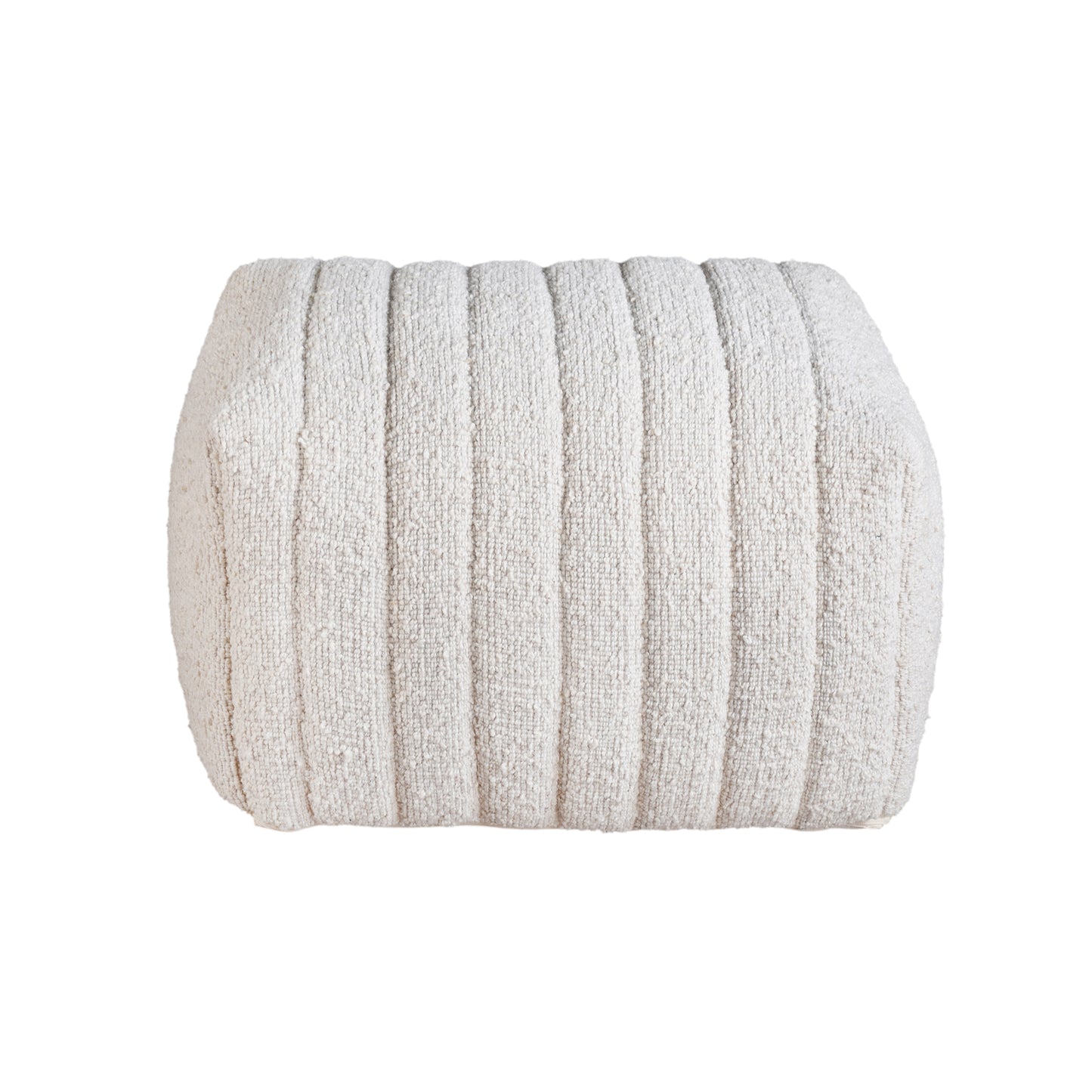 AGNAW POUF - IVORY - HAND MADE - WOOL