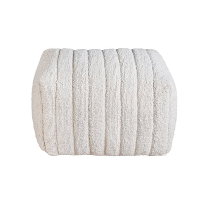 AGNAW POUF - IVORY - HAND MADE - WOOL