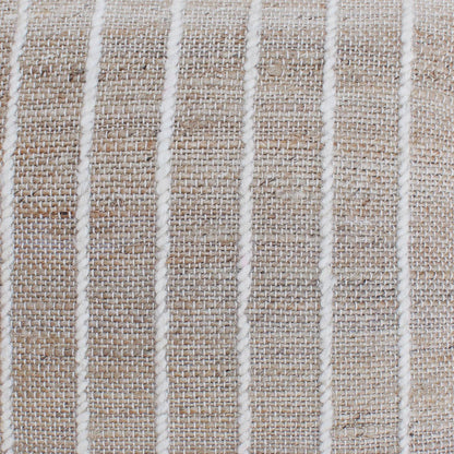 Albatross-II Cushion, 56x56 cm, Natural, Natural White, Jute, Wool, Hand Woven, Pitloom, Flat Weave