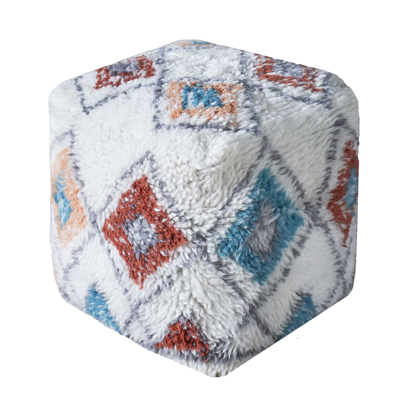 Albon Pouf, Nz Wool, Multi, Bm Sn, All Cut