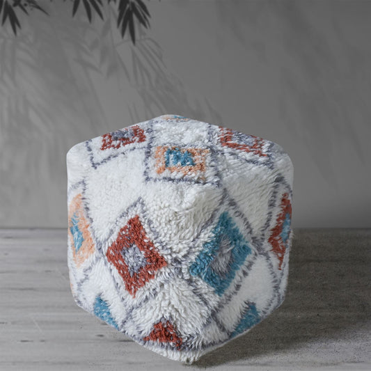 Albon Pouf, Nz Wool, Multi, Bm Sn, All Cut