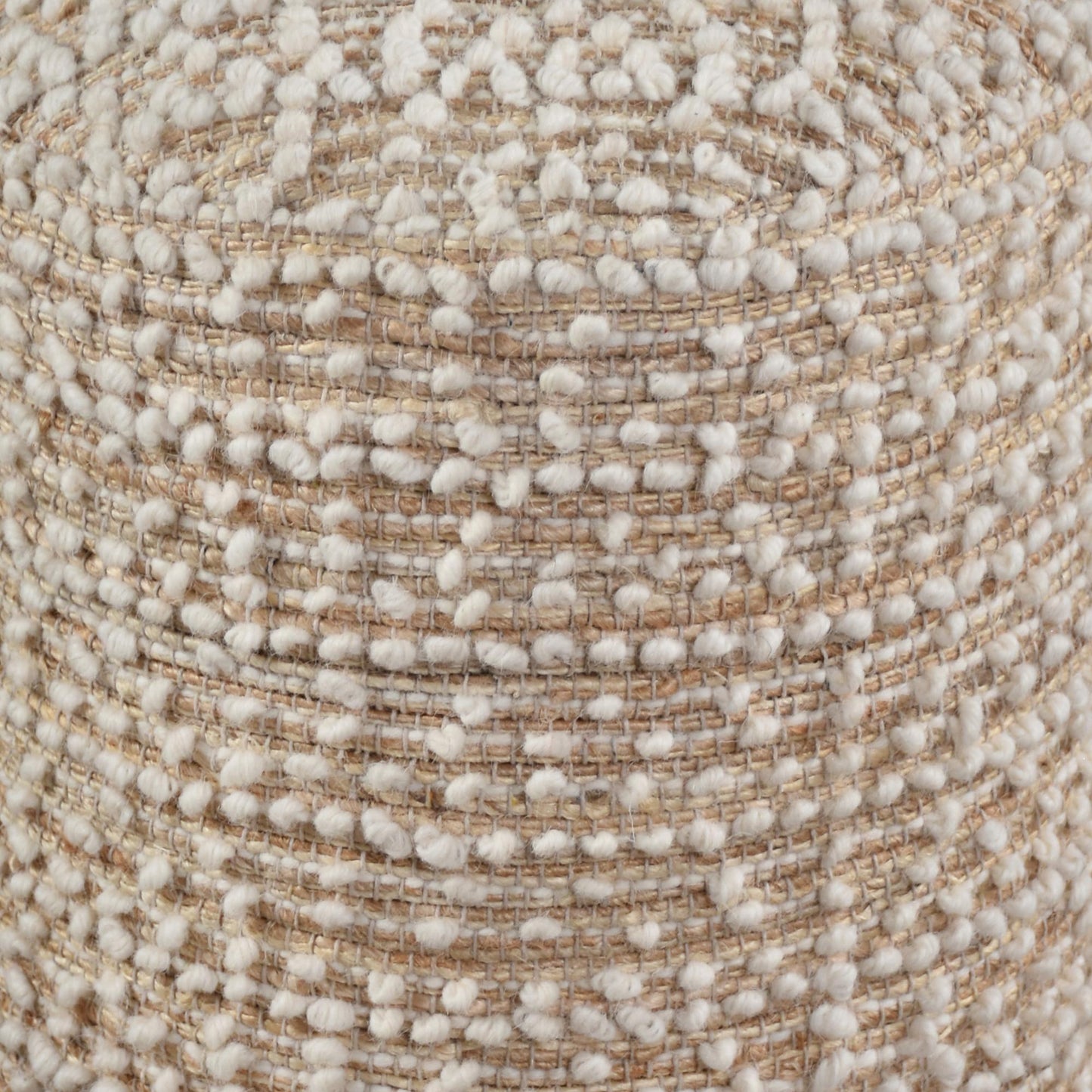 ALDERMANS POUF - BEIGE/IVORY - HANDWOVEN - JUTE/WOOL