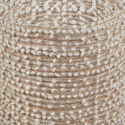 ALDERMANS POUF - BEIGE/IVORY - HANDWOVEN - JUTE/WOOL